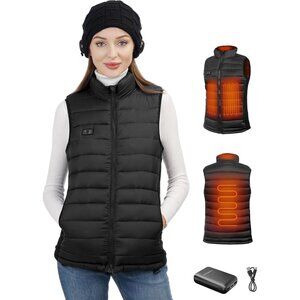 Heated Vest for Women with Battery Pack Included, Rechargeable Heated Jacket Coa